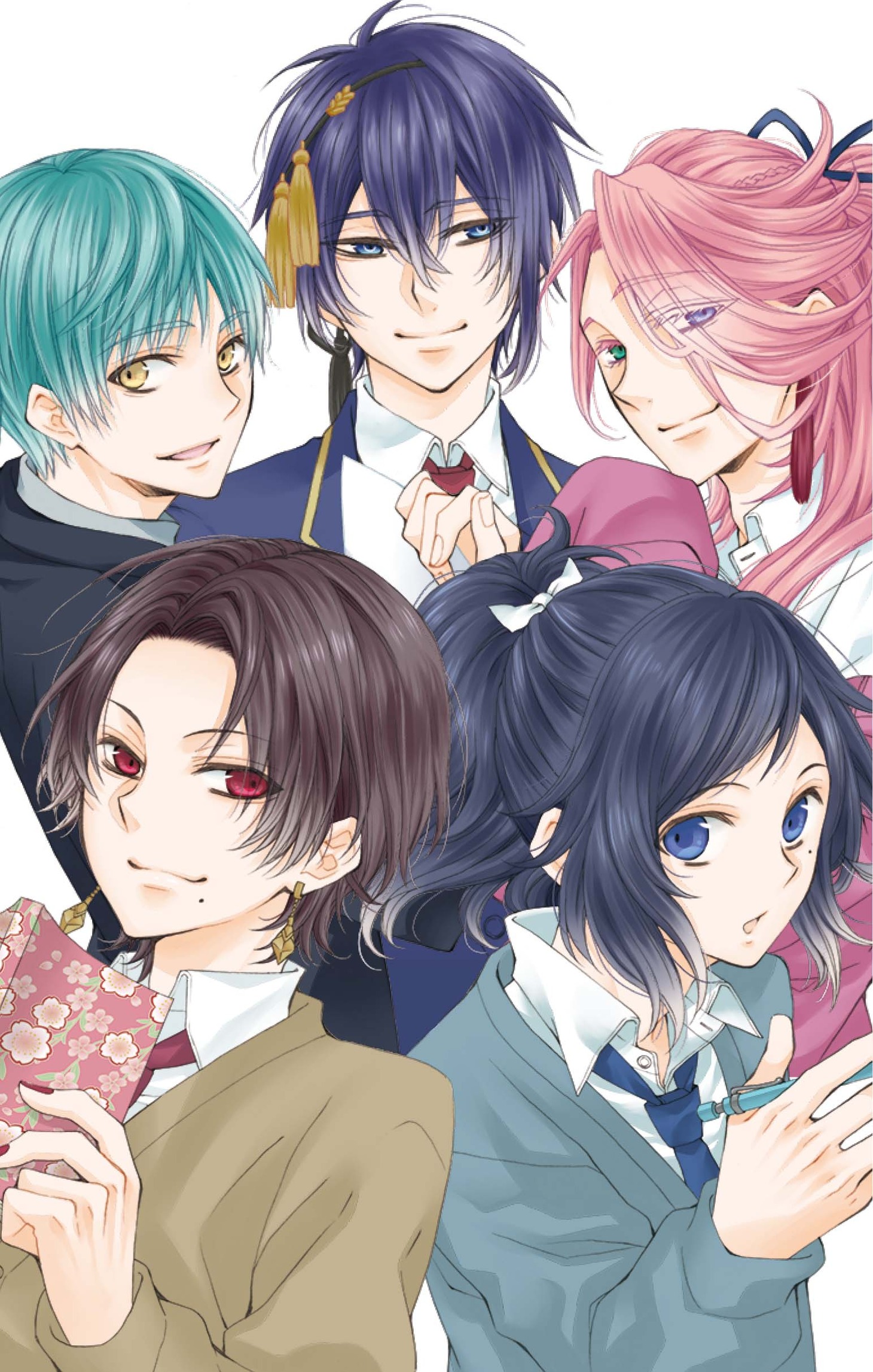 「刀剣乱舞学園～刀剣乱舞-ONLINE-アンソロジーコミック～￼￼￼￼￼￼」単行本表紙イメージ。