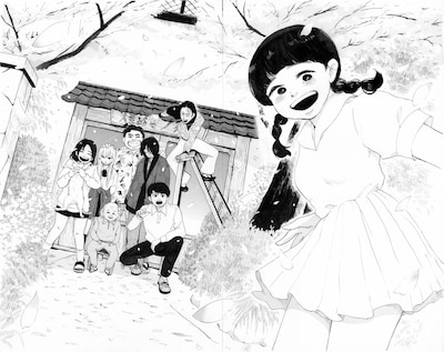 ゴトウユキコによる新連載「きらめきのがおか」のイラスト。