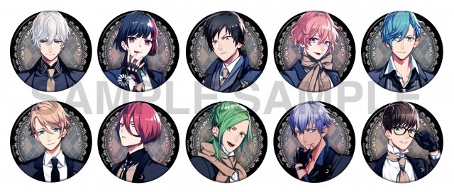 「アニメイトガールズフェスティバル2015」で販売される、トレーディング缶バッジの「スーツ ver.」。