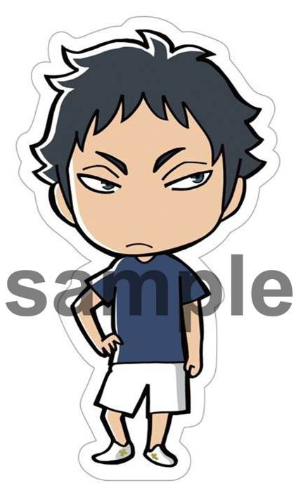 会場で販売される「ダイカットメッセージカード」の1種（赤葦）。