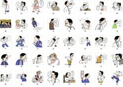「かりあげクン」のLINEスタンプ。