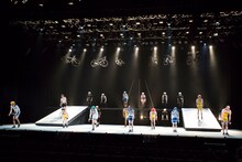 「舞台『弱虫ペダル』IRREGULAR ～2つの頂上～」東京公演ゲネプロのオフィシャル写真。