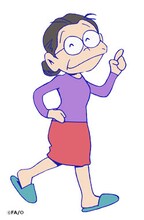 くじら演じる6つ子の母。苦労して育てあげた息子たちが無職にも関わらず、明るく元気に生活している。