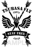 TシャツにプリントすることができるつばさFlｙのロゴ。