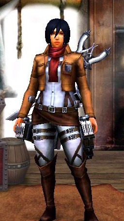 コラボ武器や防具を装備した男性キャラのイメージ。