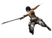 コラボ武器や防具を装備した女性キャラのイメージ。