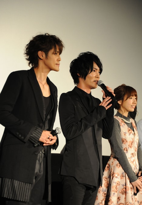 （左から）永井圭役の宮野真守、海斗役の細谷佳正、永井慧理子役の洲崎綾。