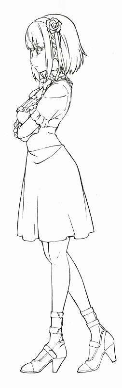 「だがしかし」設定画（枝垂ほたる・全身）