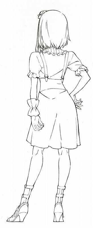 「だがしかし」設定画（枝垂ほたる・全身）