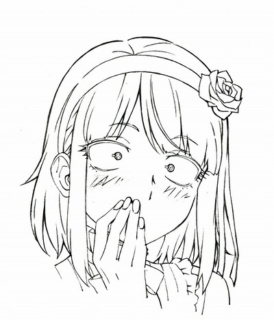 「だがしかし」設定画（枝垂ほたる・表情）