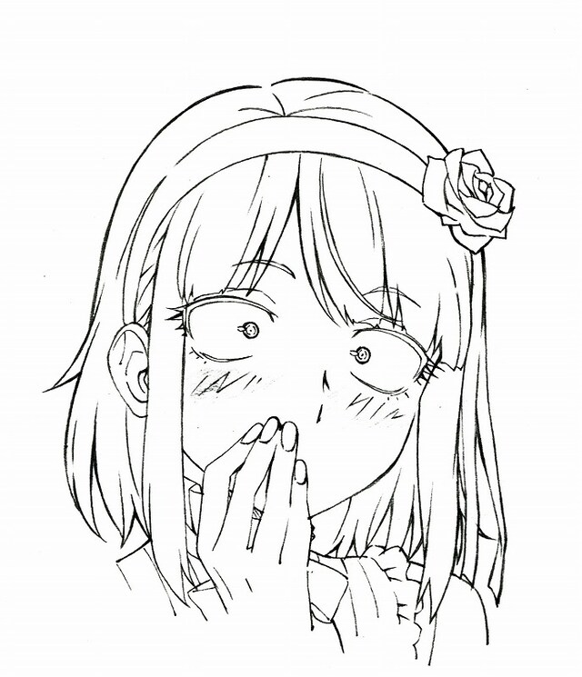 「だがしかし」設定画（枝垂ほたる・表情）