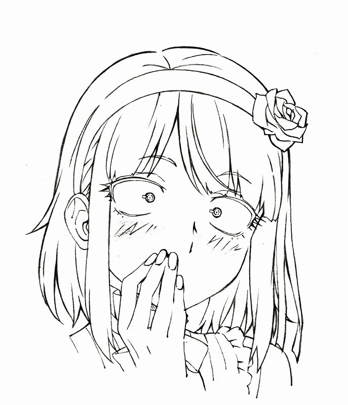 「だがしかし」設定画(枝垂ほたる・表情)