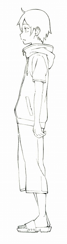 「だがしかし」設定画（鹿田ココノツ・全身）