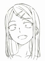 「だがしかし」設定画（遠藤サヤ・表情）