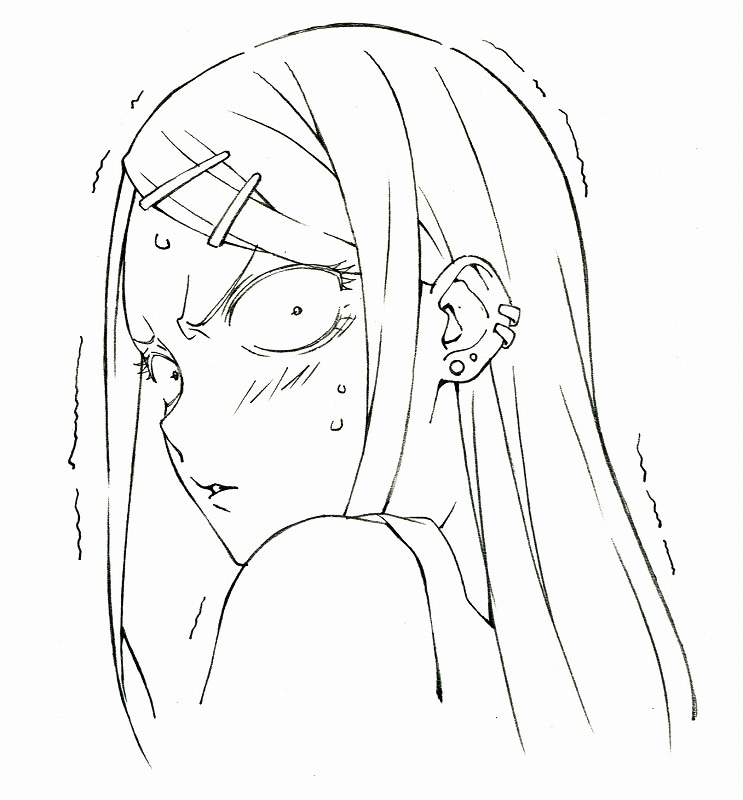 「だがしかし」設定画（遠藤サヤ・表情）