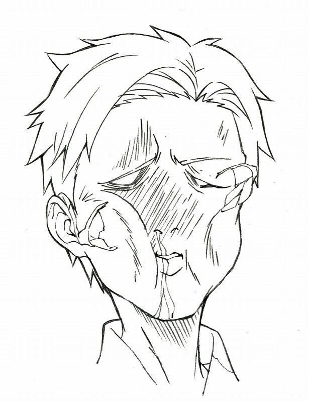 「だがしかし」設定画（遠藤豆・表情）