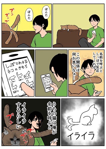 「鴻池剛と猫のぽんた ニャアアアン！」より。