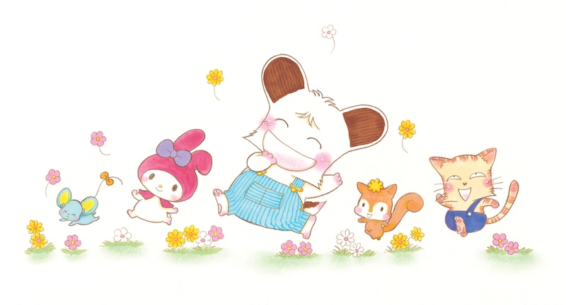 「おはよう！スパンク」とマイメロディのコラボイラスト。