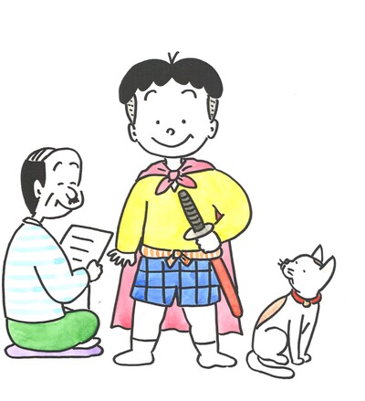 「2016年コボちゃん特製カレンダー」は卓上タイプのカレンダー。画像は表紙に使用されるイラスト。