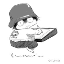 藤原カムイの自画像。