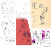 藤原カムイによる原画の一部。