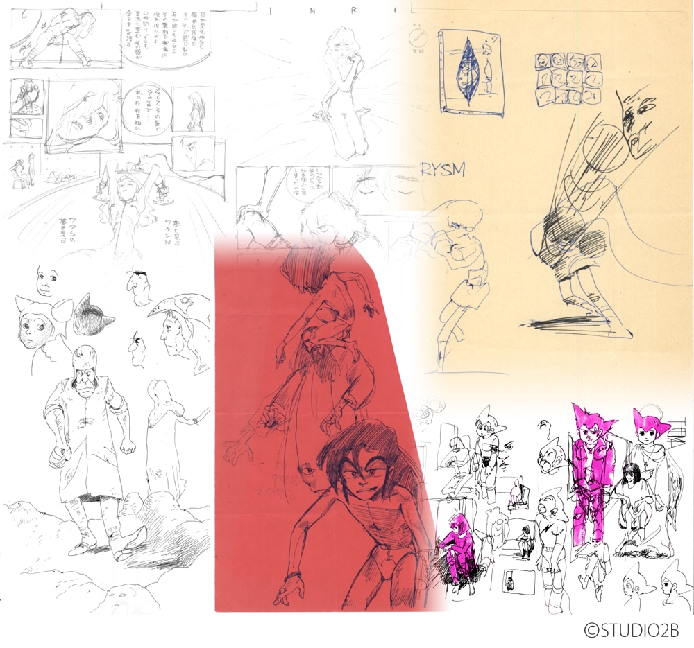 藤原カムイによる原画の一部。