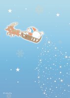 クリスマス柄のメモ帳のイメージ。