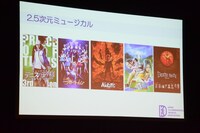 スライドで紹介された2.5次元ミュージカル作品。