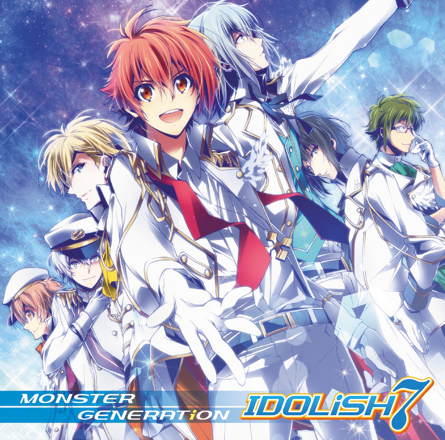 深川可純描き下ろしによるIDOLiSH7「MONSTER GENERATiON」のジャケット。
