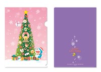 ツリー柄のクリアファイル。