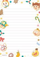 ツリー柄のメモ帳のイメージ。