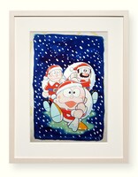 ウメ星デンカ「ベニショーガのサンタ」の原画。