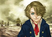 皆川亮二の新連載「海王ダンテ」の予告カット。