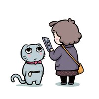 「ヤコとポコ」Tシャツにデザインされたイラスト。