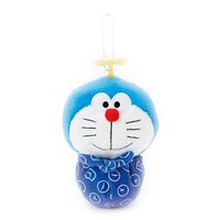 ドラえもんのマスコットホルダー。ひっくり返すと「タイムふろしき」が登場する。