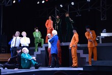 ミュージカル「青春-AOHARU-鉄道」公開稽古の様子。