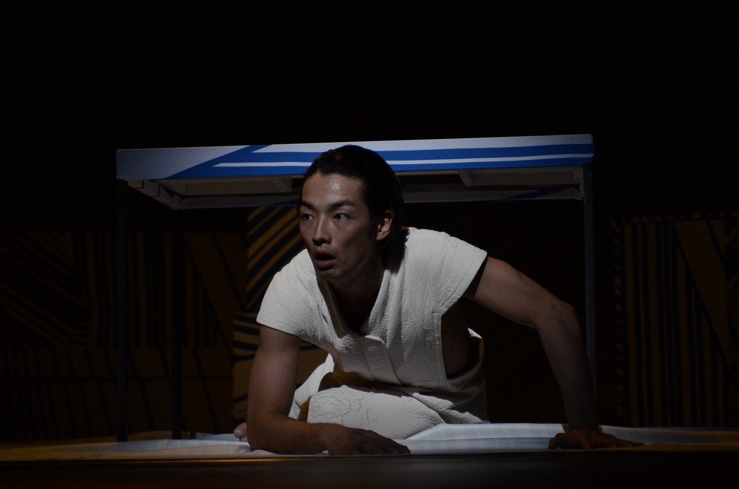舞台「死刑執行中脱獄進行中」公開稽古の様子。（撮影：生井秀樹）