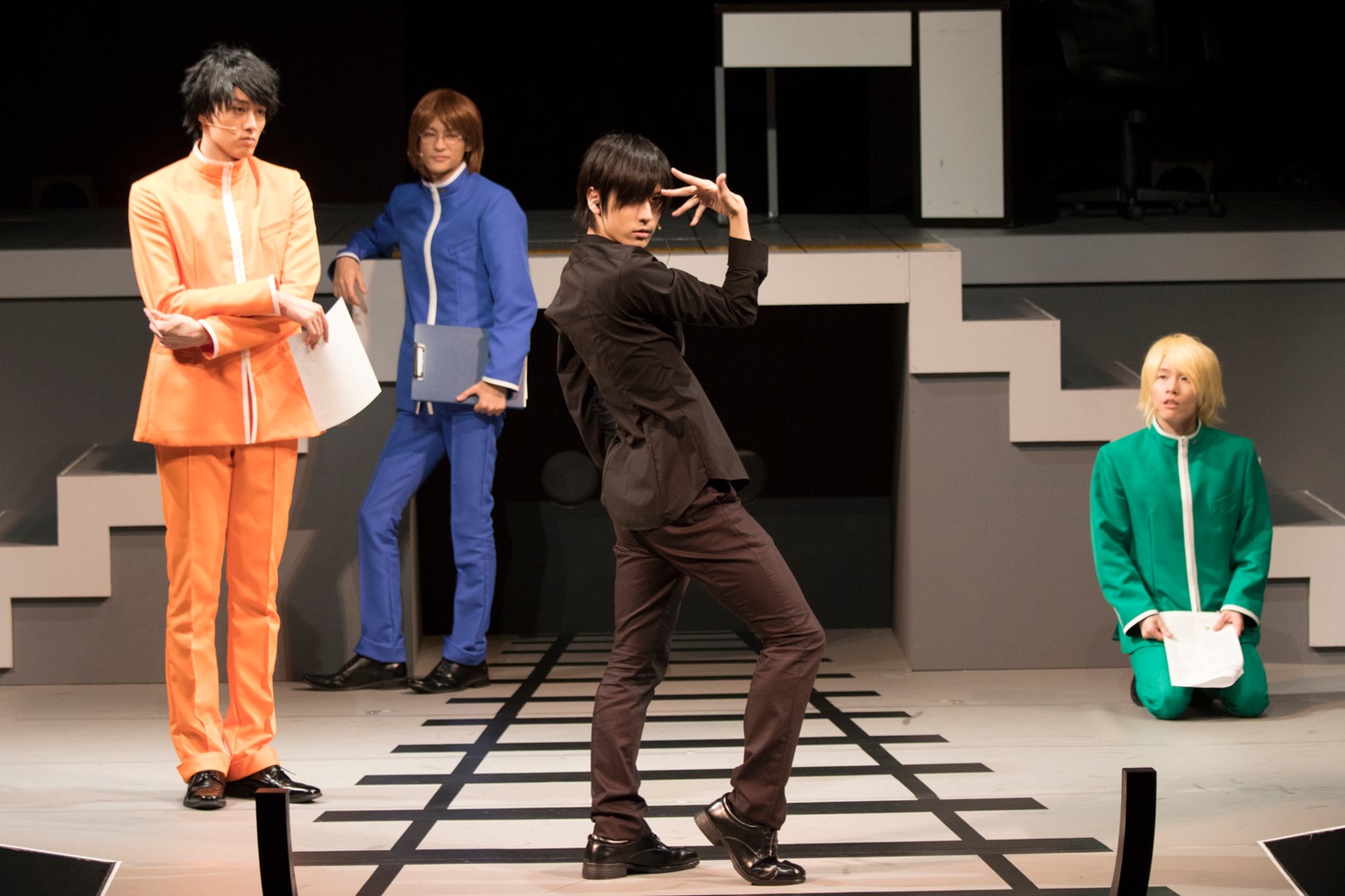 ミュージカル「青春-AOHARU-鉄道」公開稽古の様子。