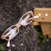 「Danboard Computer Glasses」をダンボーと並べたイメージ。
