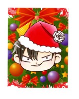 描き下ろしのクリスマスカード。