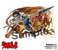 コラボガチャに登場する蒼月潮＆とら。