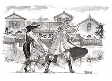 藤田和日郎による新連載の予告カット。