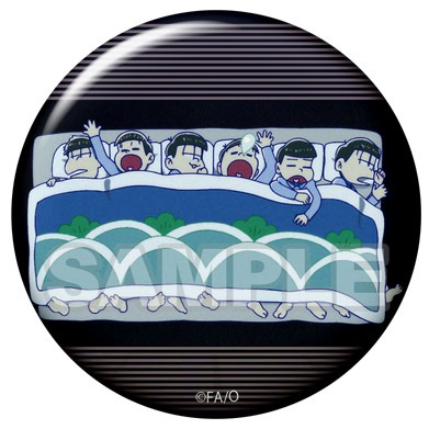 「トレーディング缶バッジ vol.3」の「6つ子おふとん（OP ver.）」。