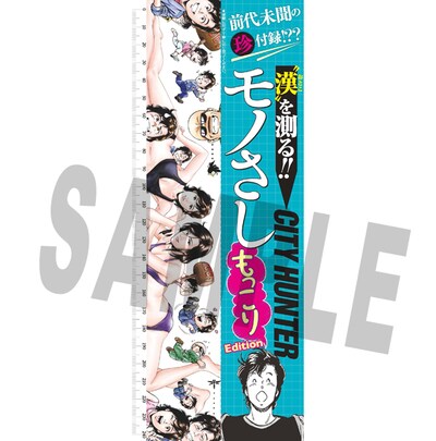 付録の「CITY HUNTER モノさし もっこり Edition」。24cmもあれば大抵の“モノ”は問題なく測れるはずだ。(c)北条司/NSP 1985