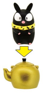 Pちゃんはやかんに装着できる。