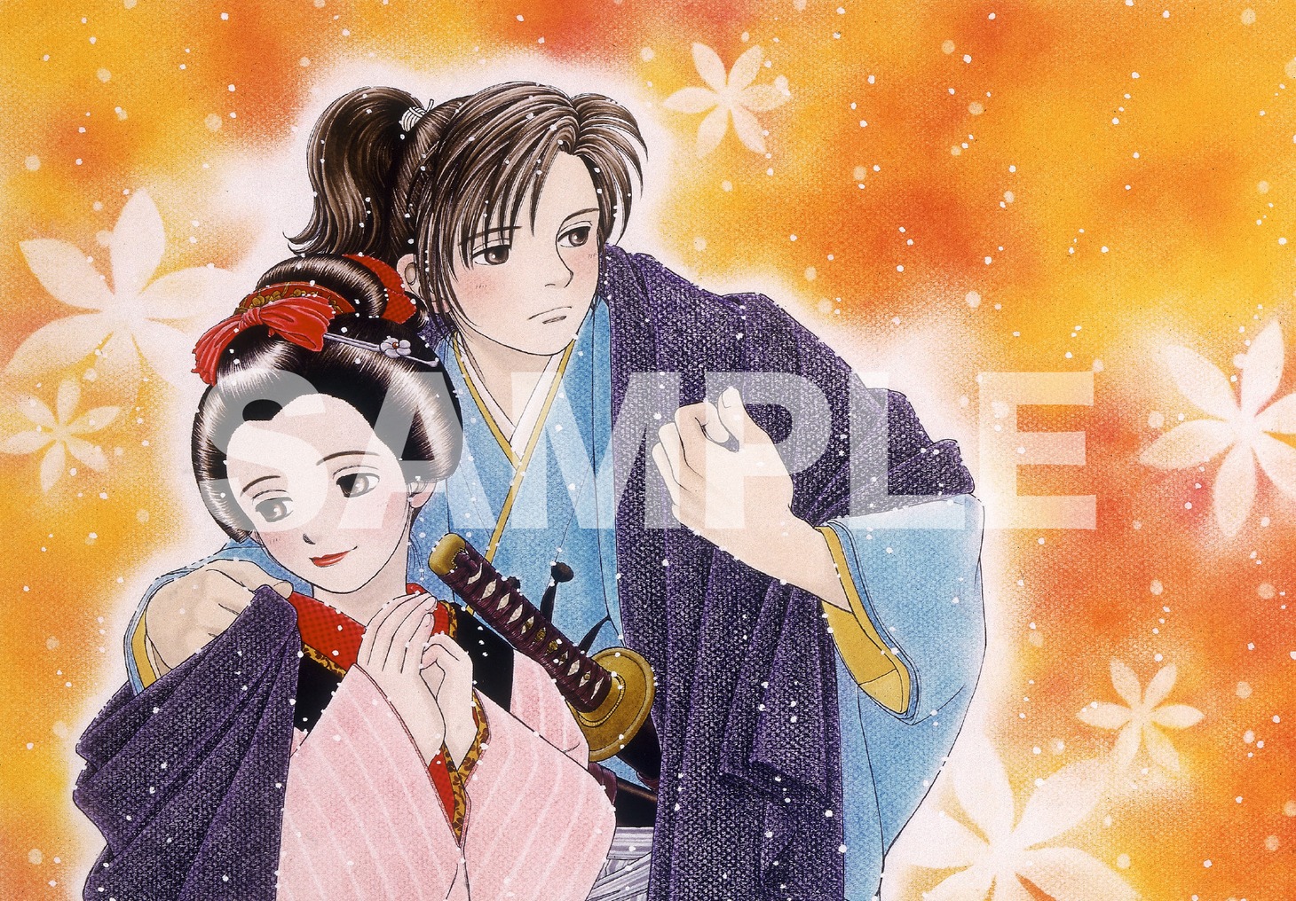 「風光る 絵はがき集 12枚セット」の1枚。
