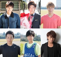 左上から時計回りに水野勝、田村侑久、辻本達規、小林豊、吉原雅斗、田中俊介。