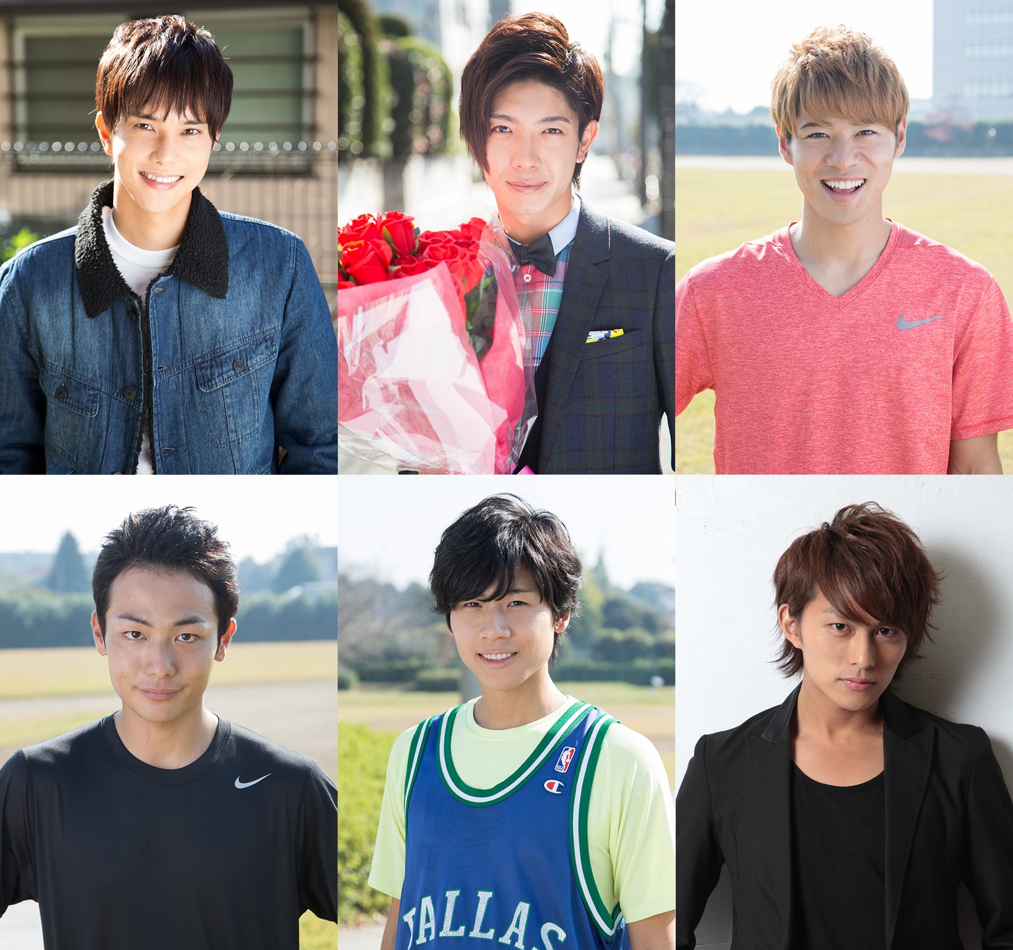 左上から時計回りに水野勝、田村侑久、辻本達規、小林豊、吉原雅斗、田中俊介。