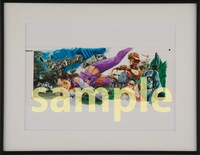 作品No.5「愛蔵版（背表紙）ワイルド勢揃い」の額入り。