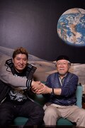 吉田豪（左）と松本零士（右）。